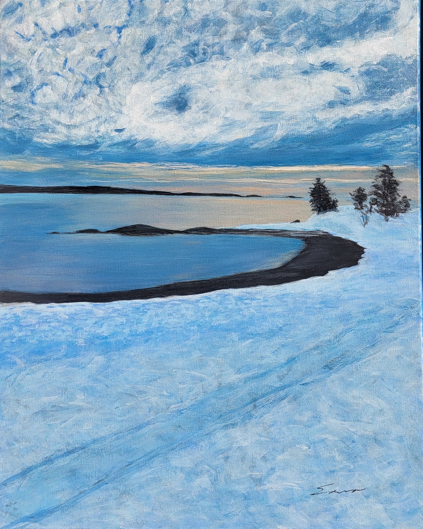 A Winter Morning at Black Rock (16" x 20")