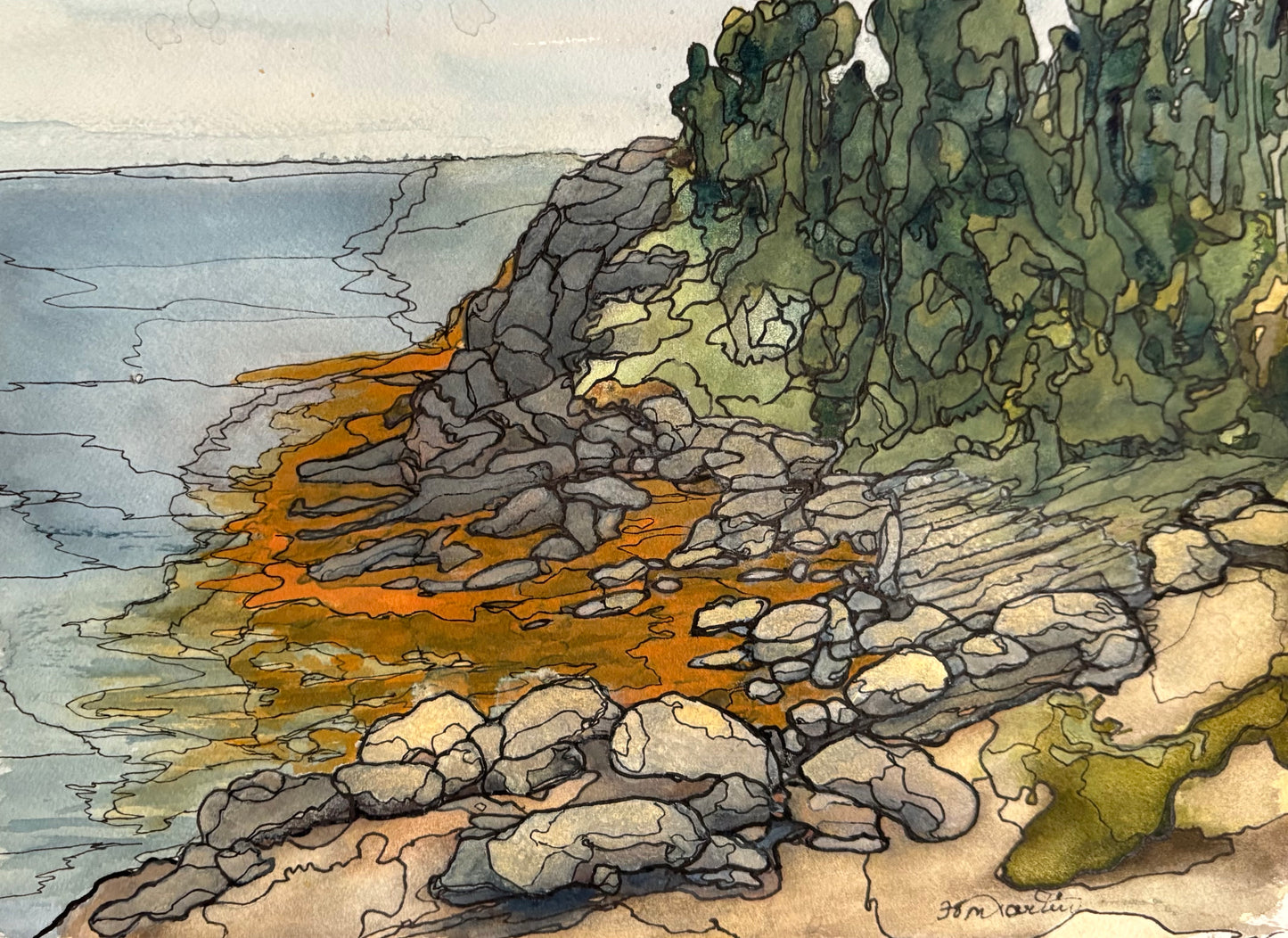 #549 – Gaff Point Park, NS (8" x 10")