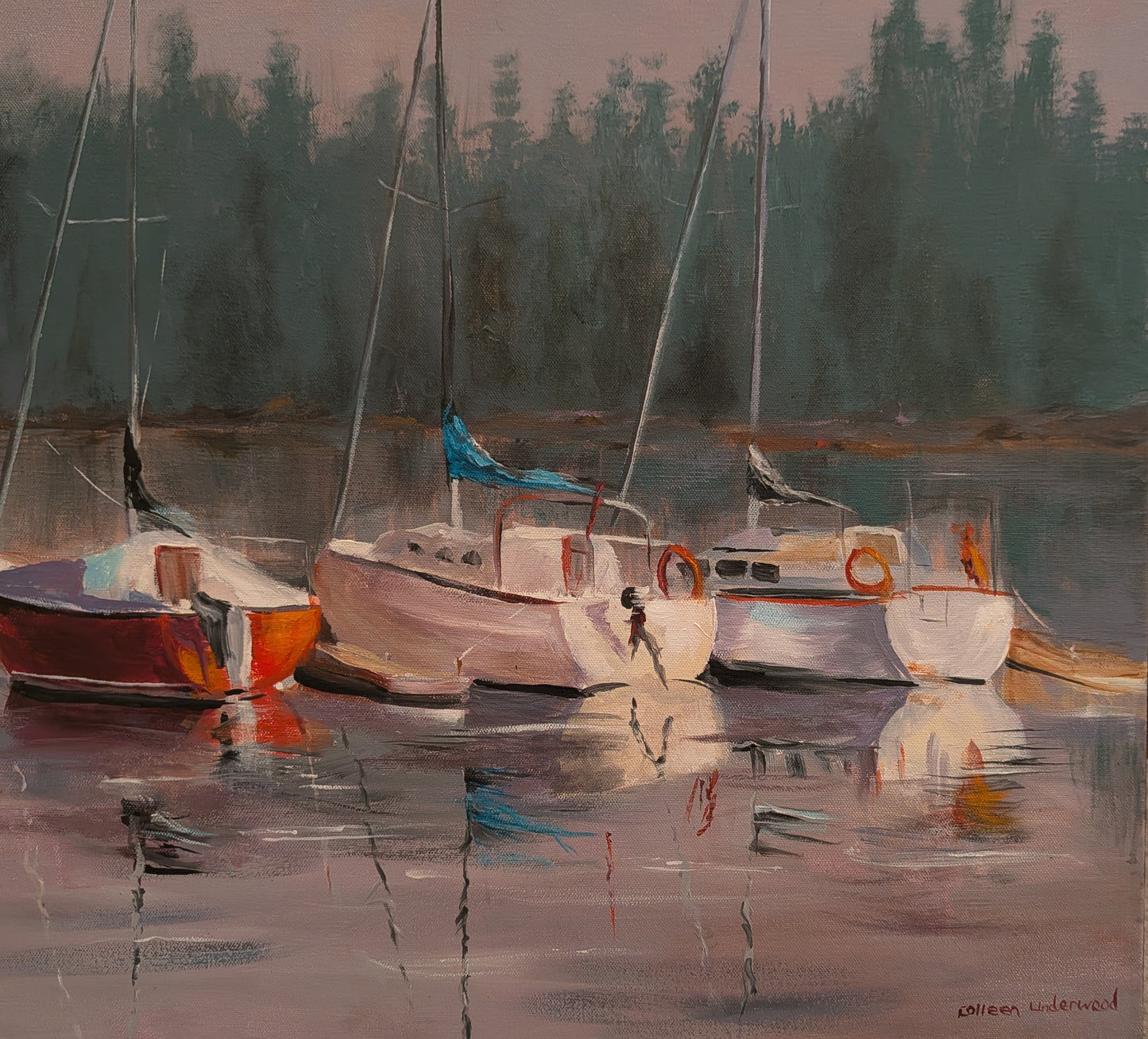 Morning Moorings (18" x 24")