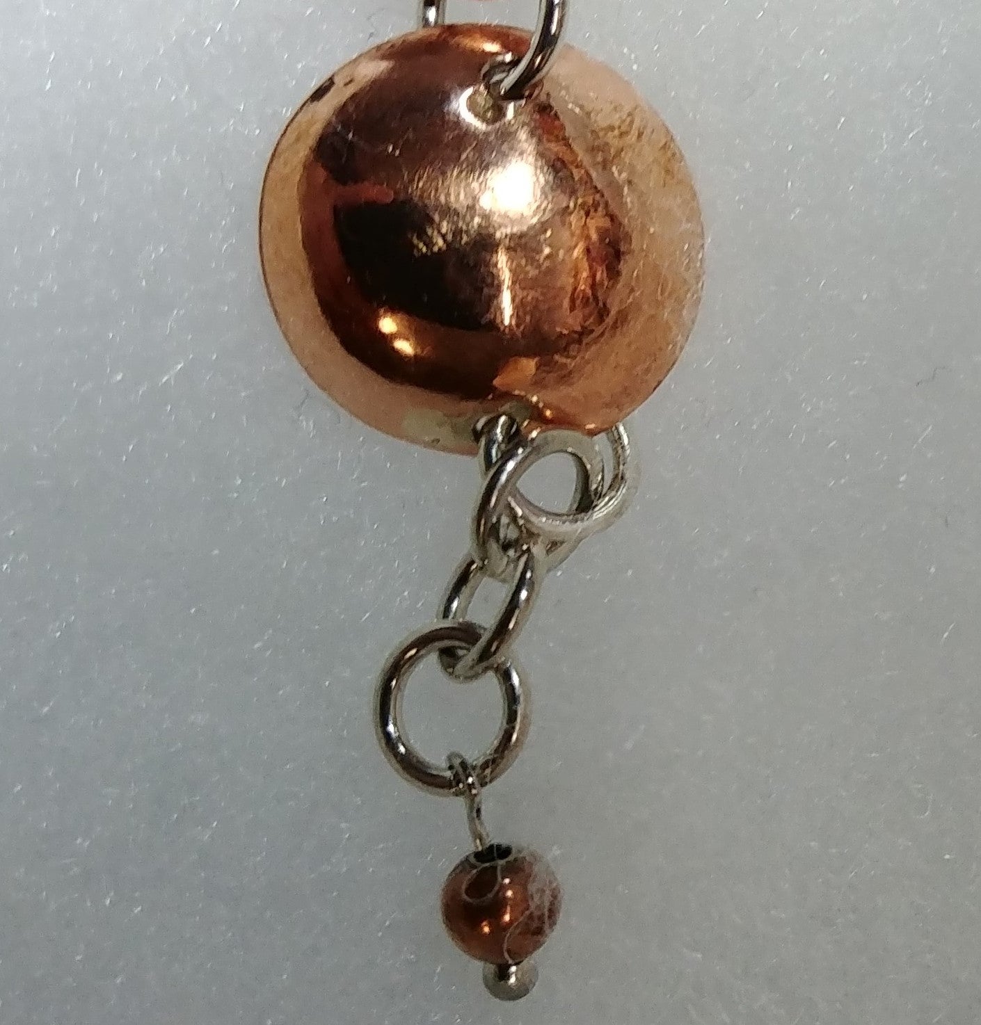 Domed Copper and Brass Bracelet