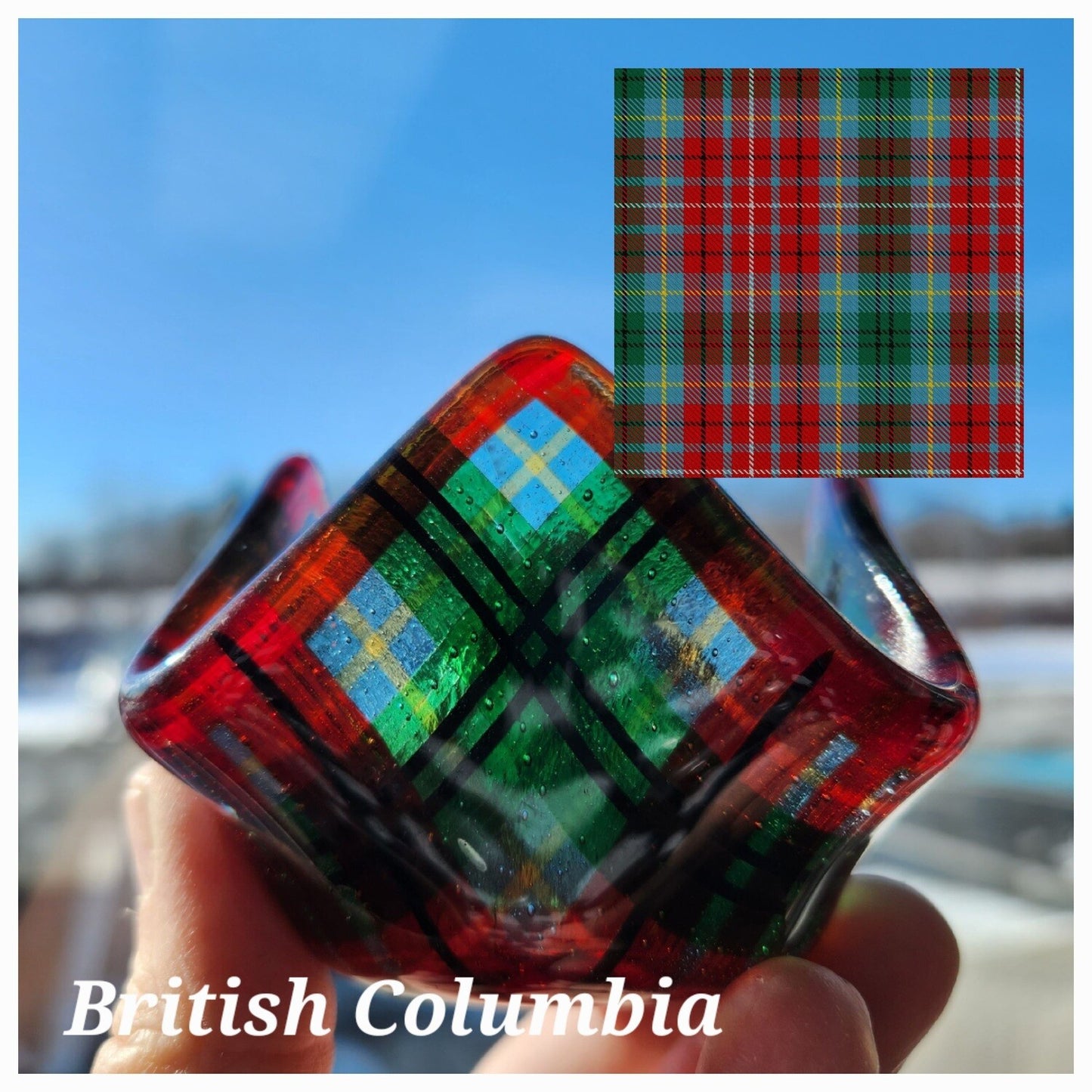 British Columbia Tartan Tea Light