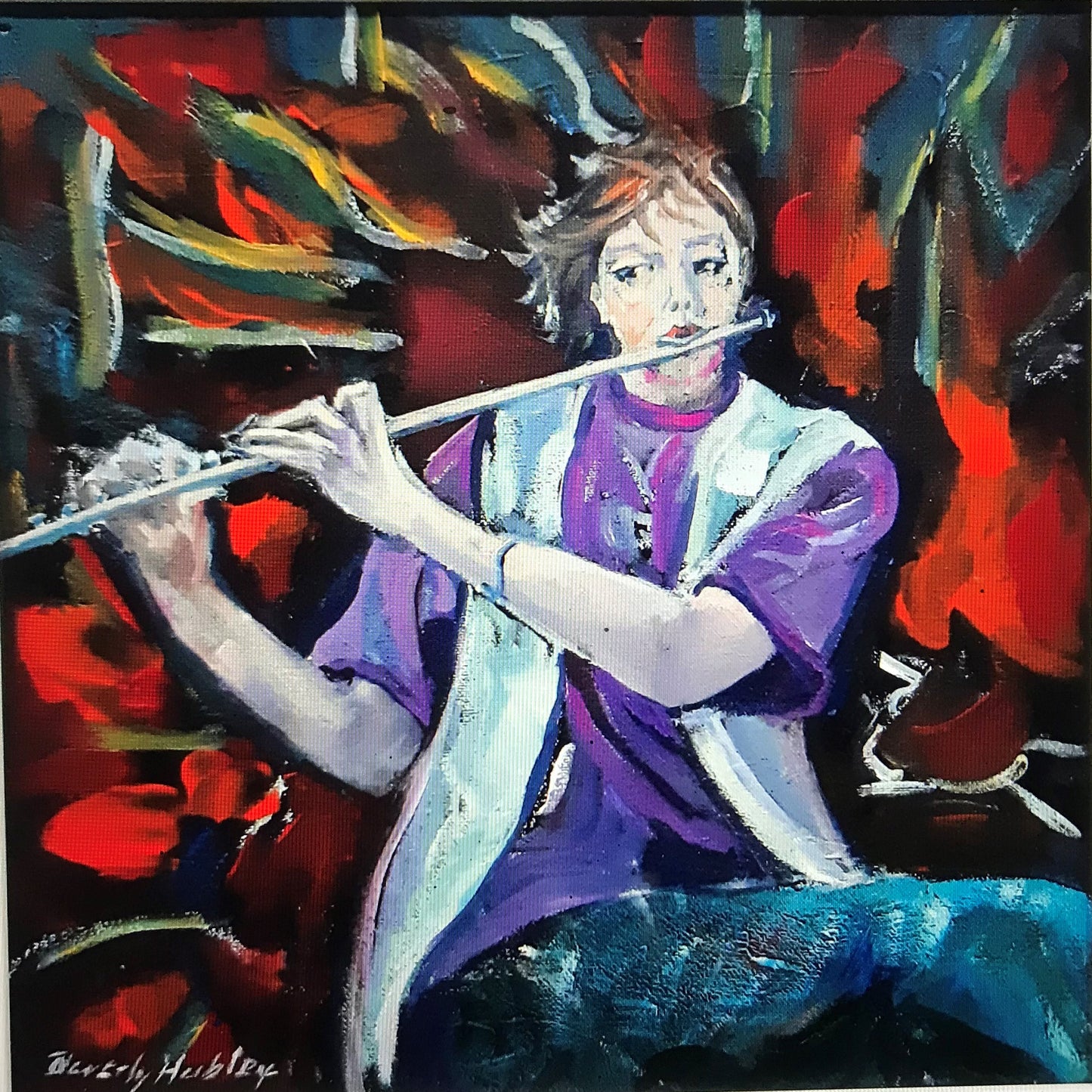 Flutist (12" x 12")