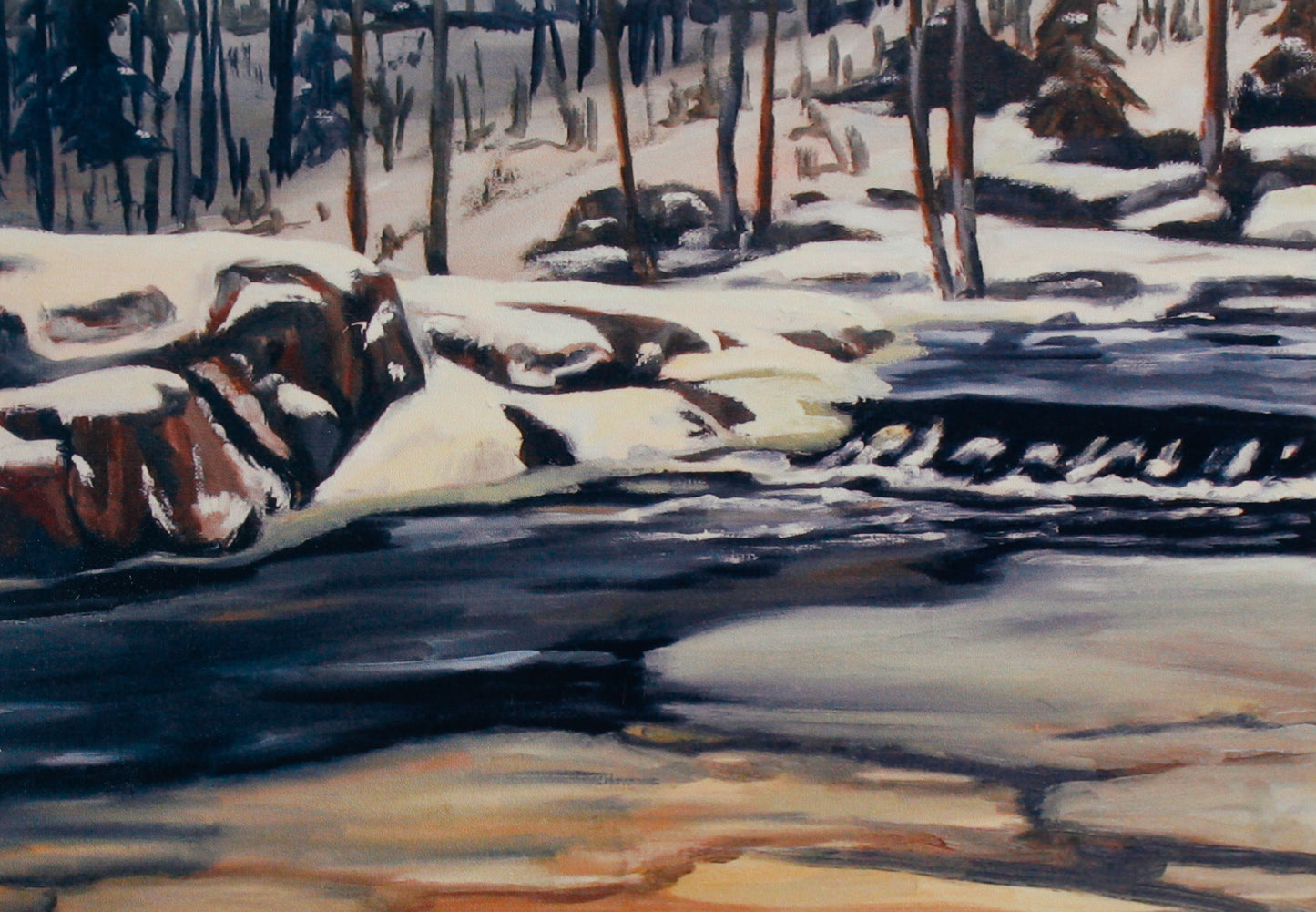 Chute, Rivière Langevin, VI (12" x 16")