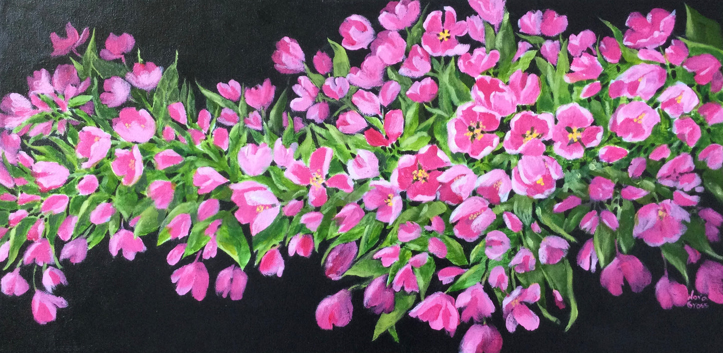 Crab Apple Blossoms (12" X 24")