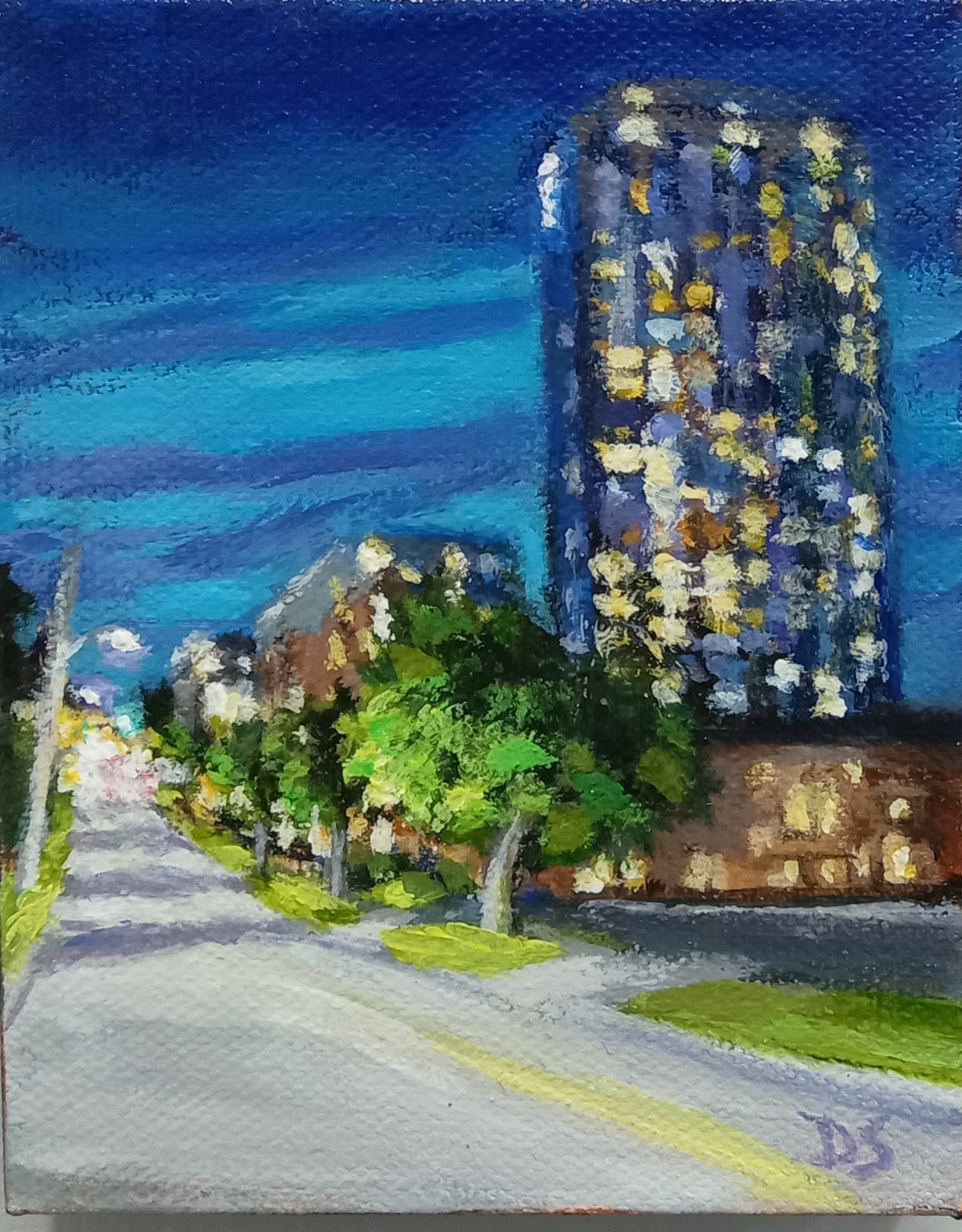 Evening Glow on South (5" x 4")