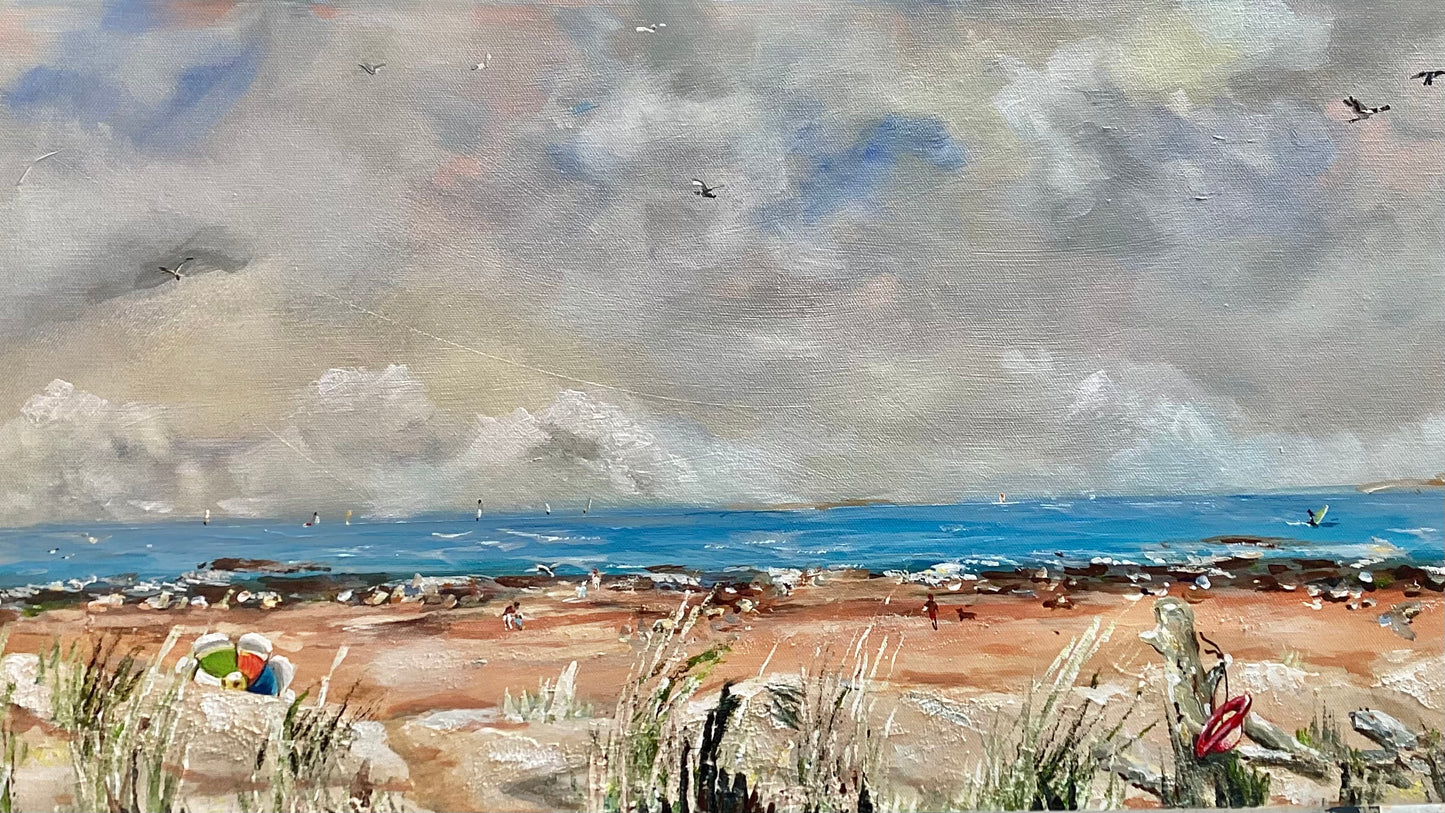 Wind on the Water, Malagash by Christine Sonntag – mixed medium coastal painting