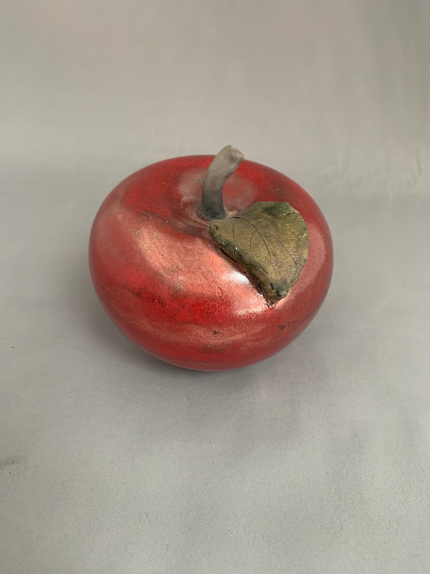 Raku Fired Red Apple