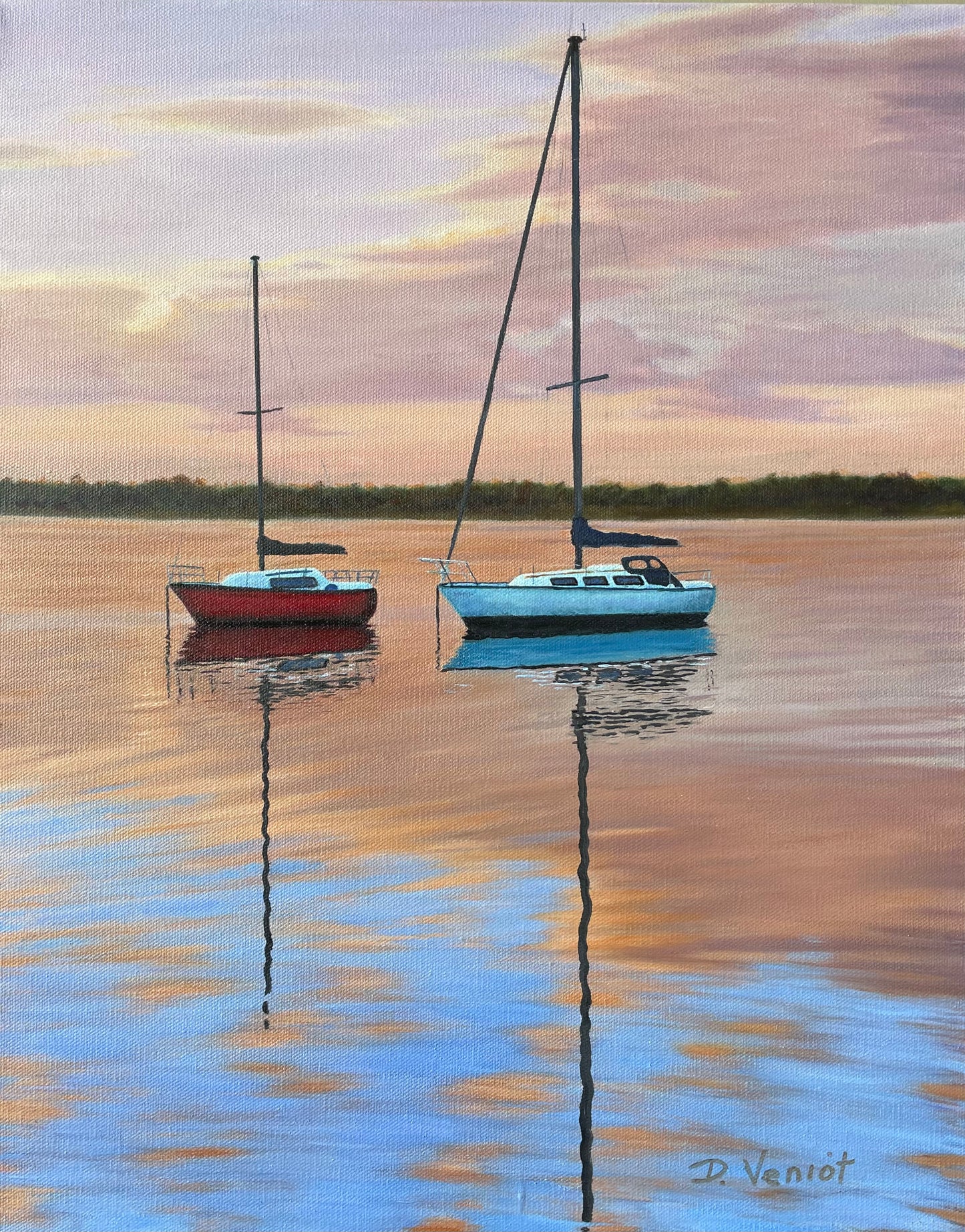 Sailing Buddies (16" x 20")