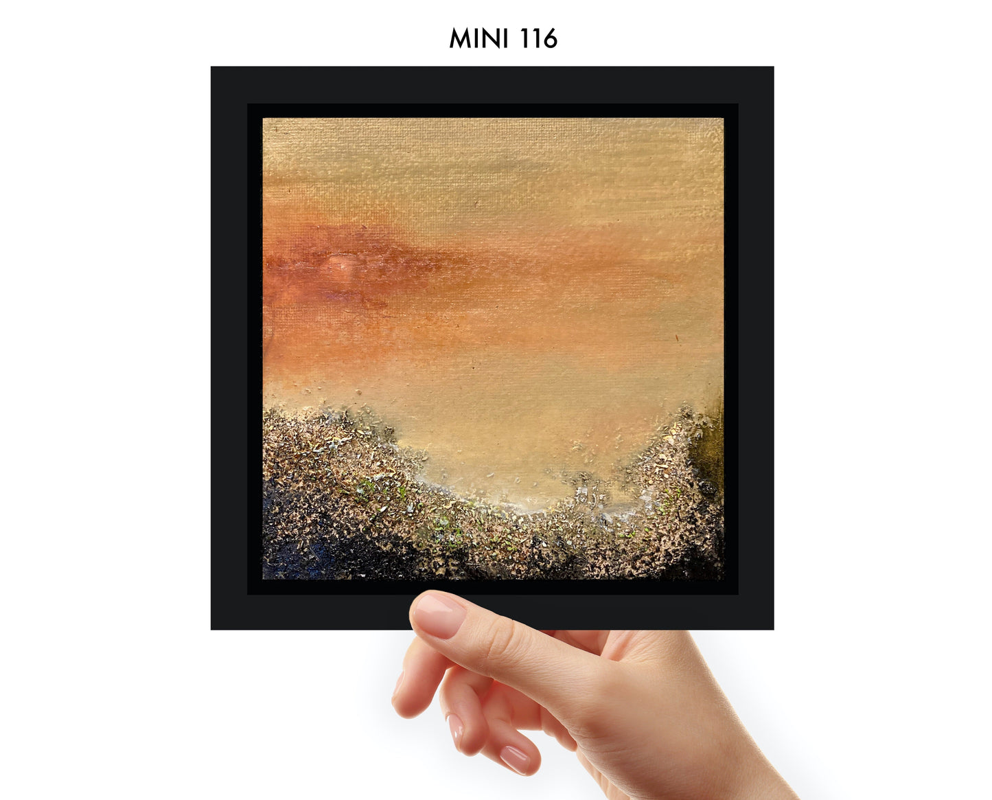 Mini 116 by Gillian Lazanik - original mixed media painting 6x6