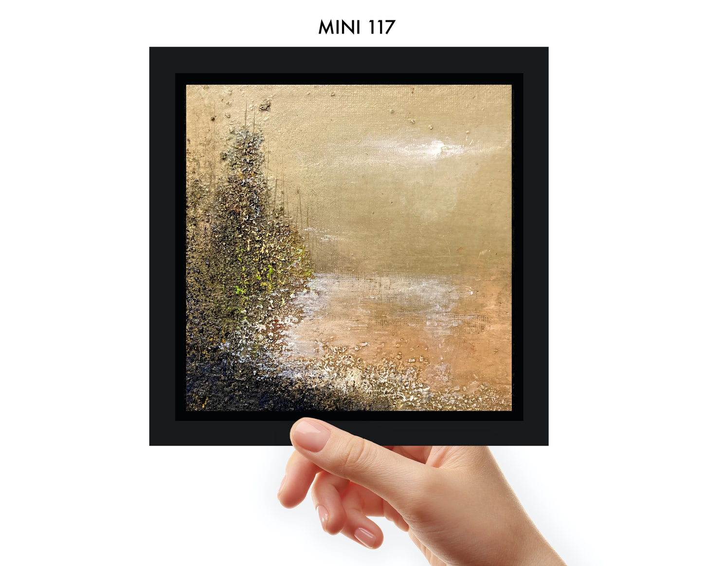 Mini 117 by Gillian Lazanik - original mixed media painting 6x6