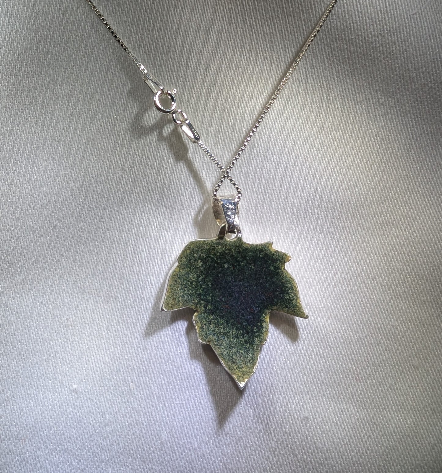 Cloisonne Maple Leaf Necklace