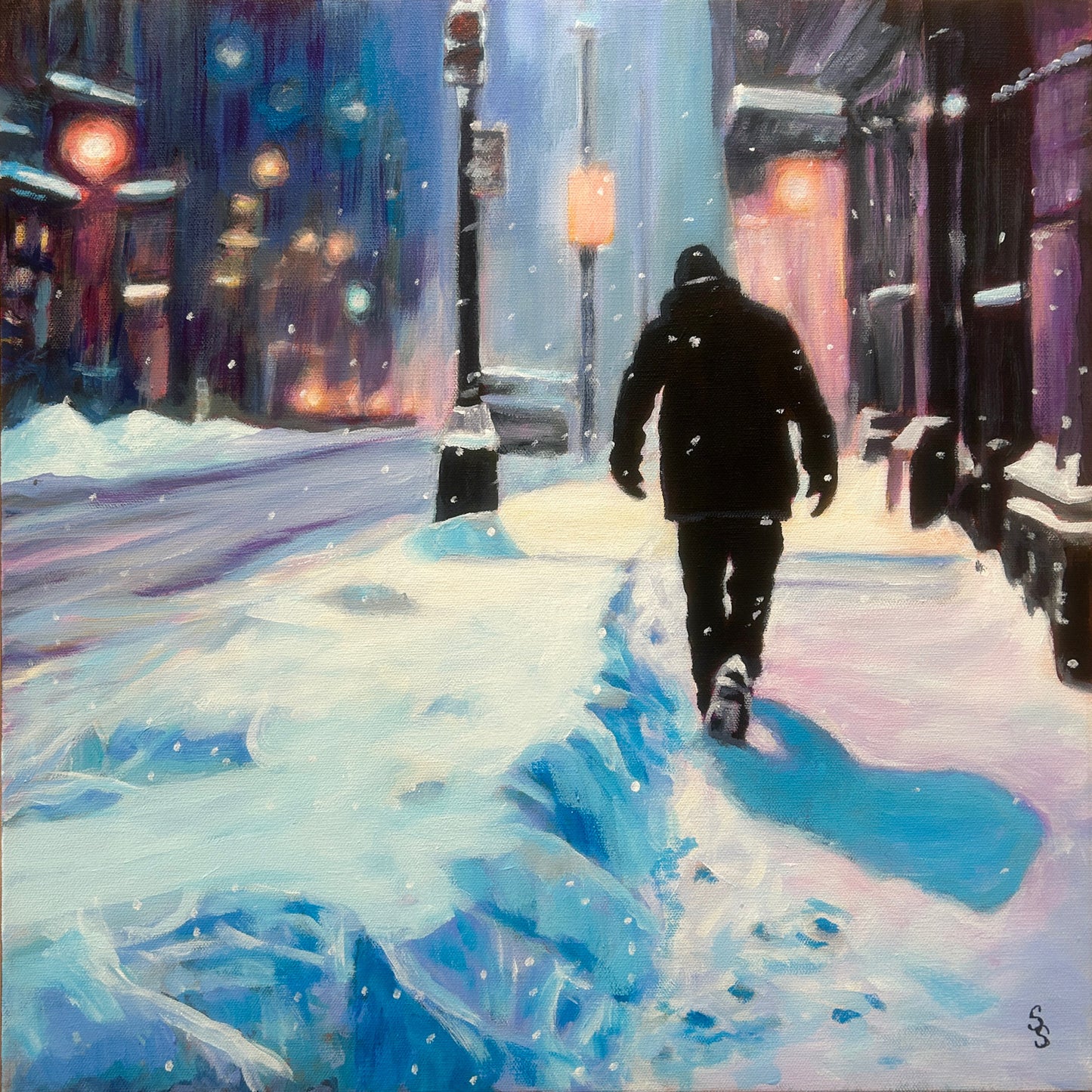 Midnight Steps Along Barrington (20” x 20”)