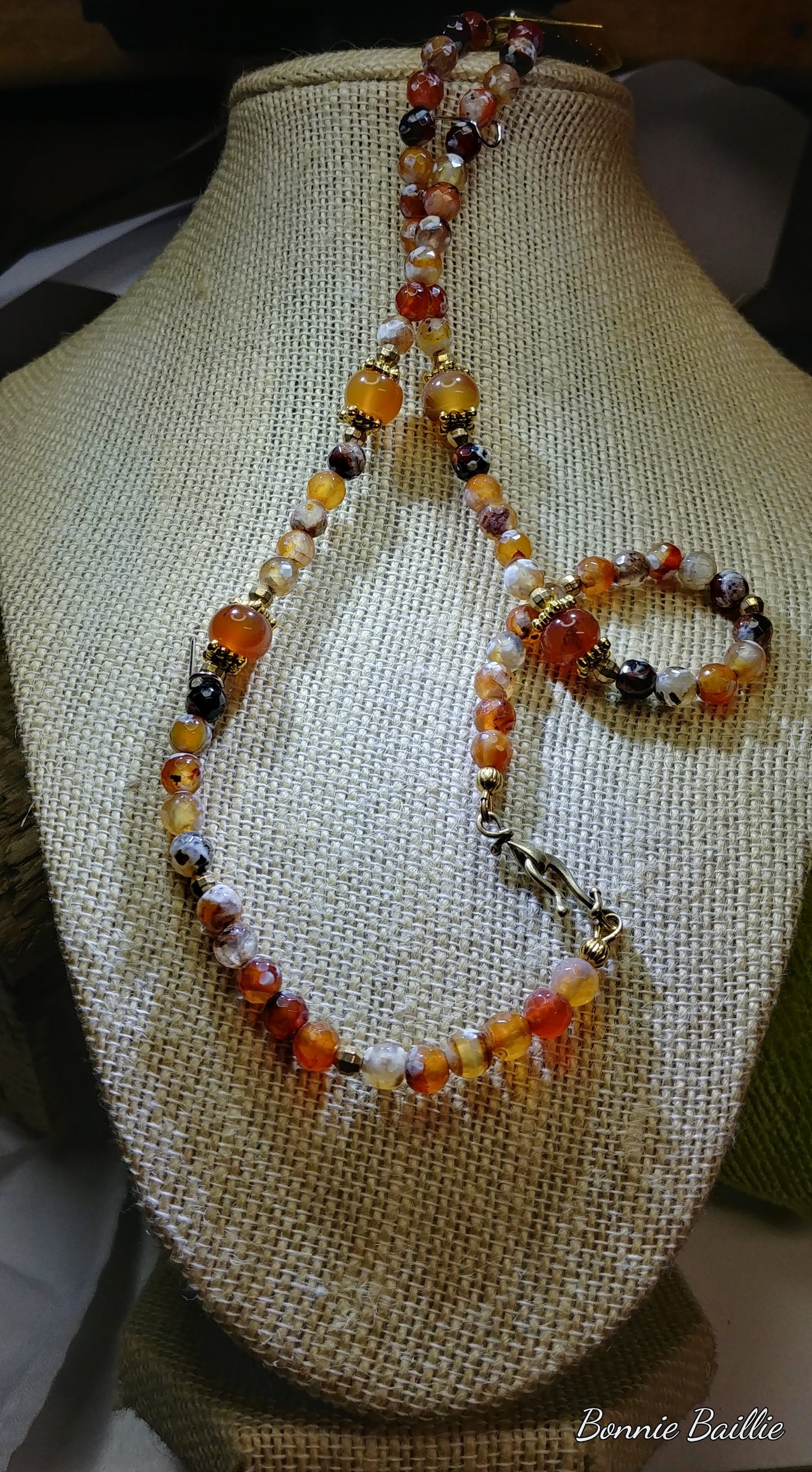 Faceted Agate Stone Necklace