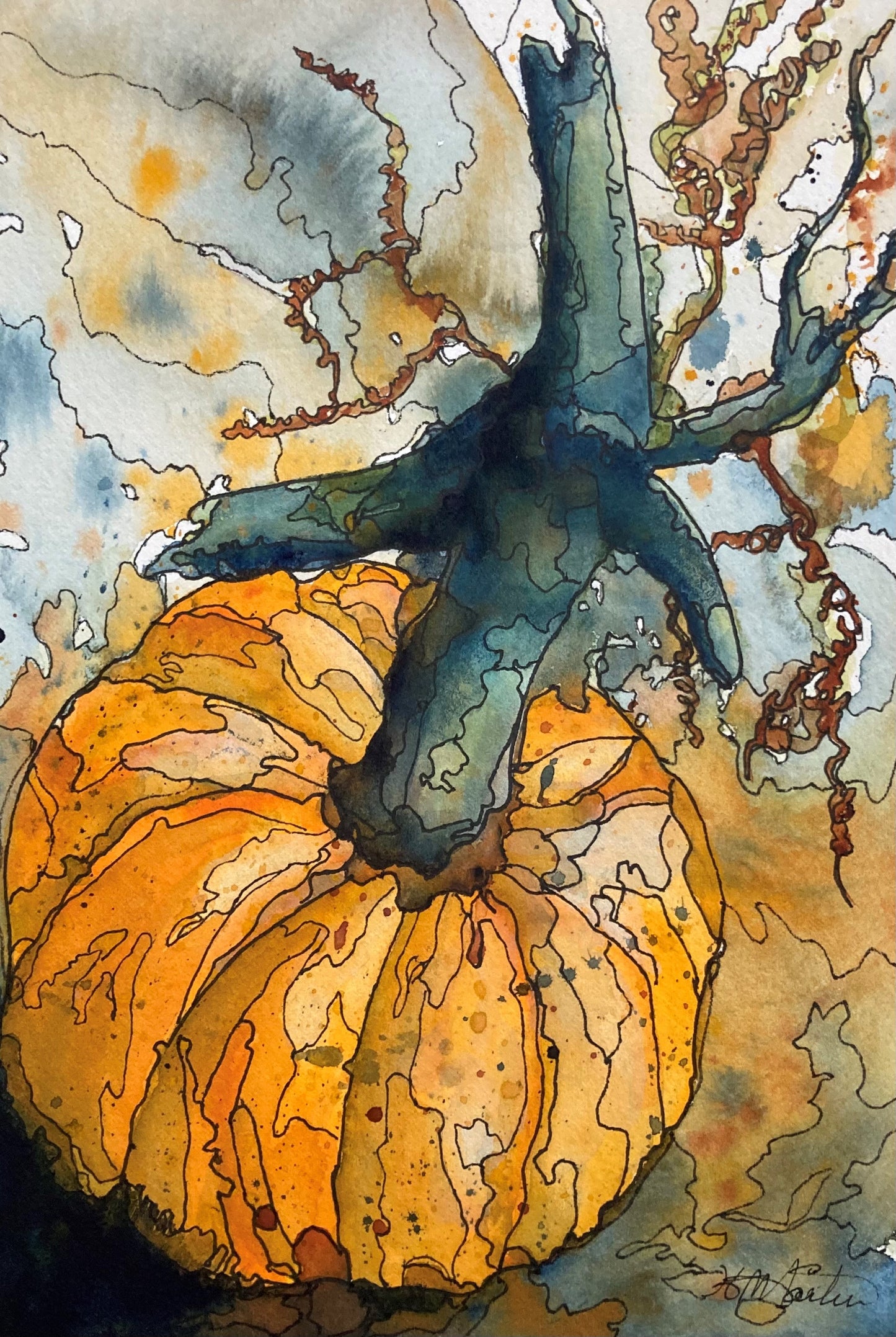 Pumpkin I (7" x 10")