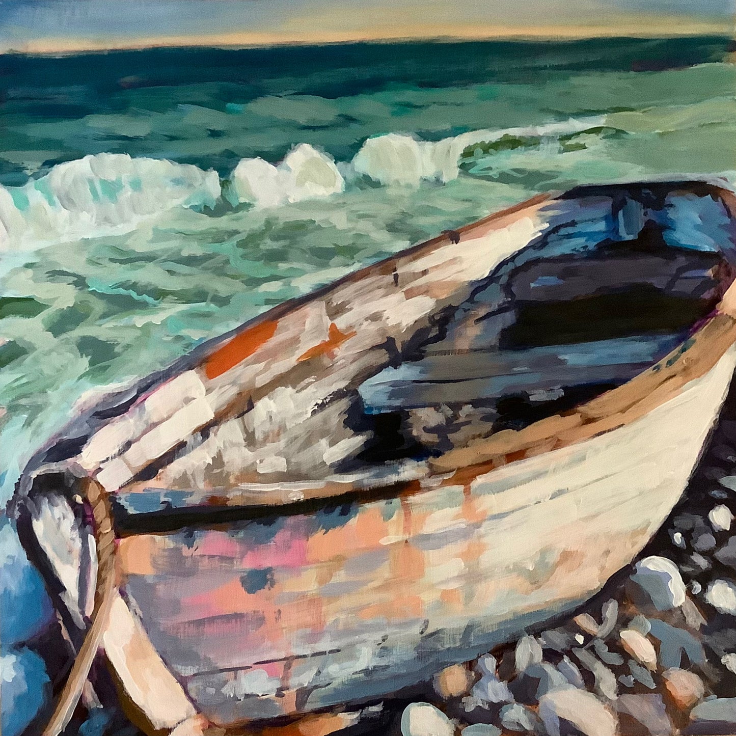 White Rowboat (12x12)