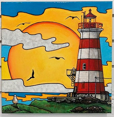 Brier Island Lighthouse | Wendy Bissett-Beaver | Art 1274 Hollis