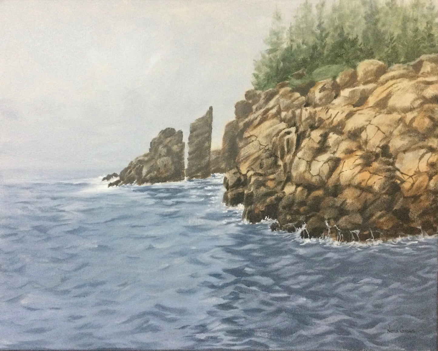 Foggy Day in Northwest Cove (16" x 20")