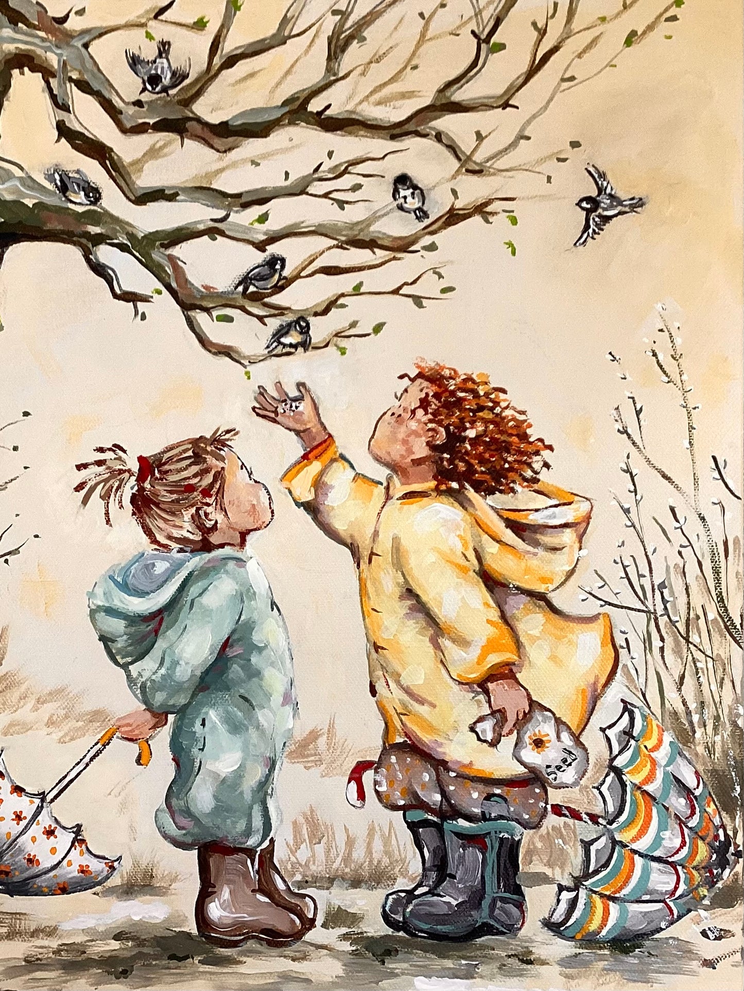 Keep Really Still (12" x 16")