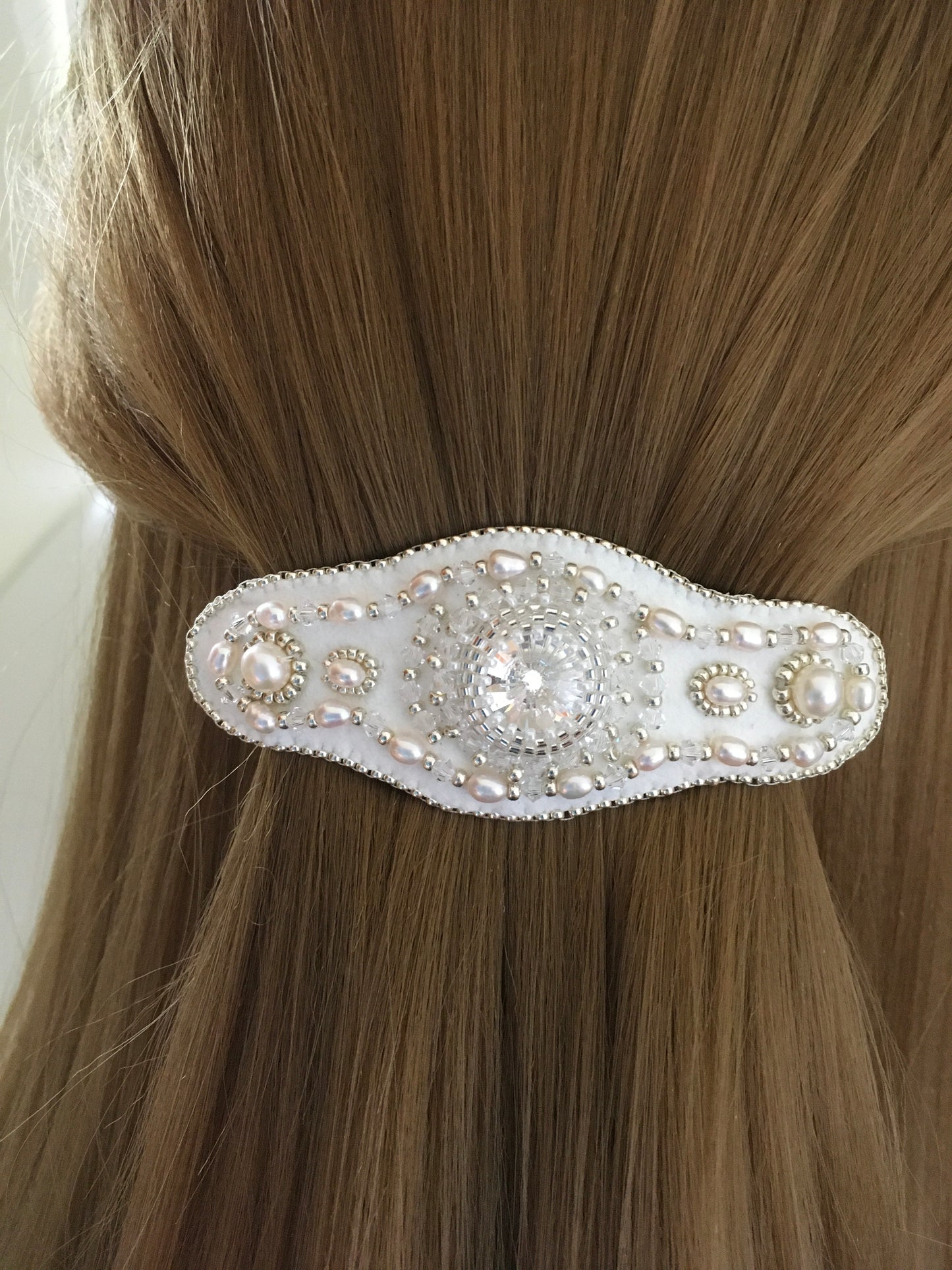 Pearl and Crystal Hair Clip