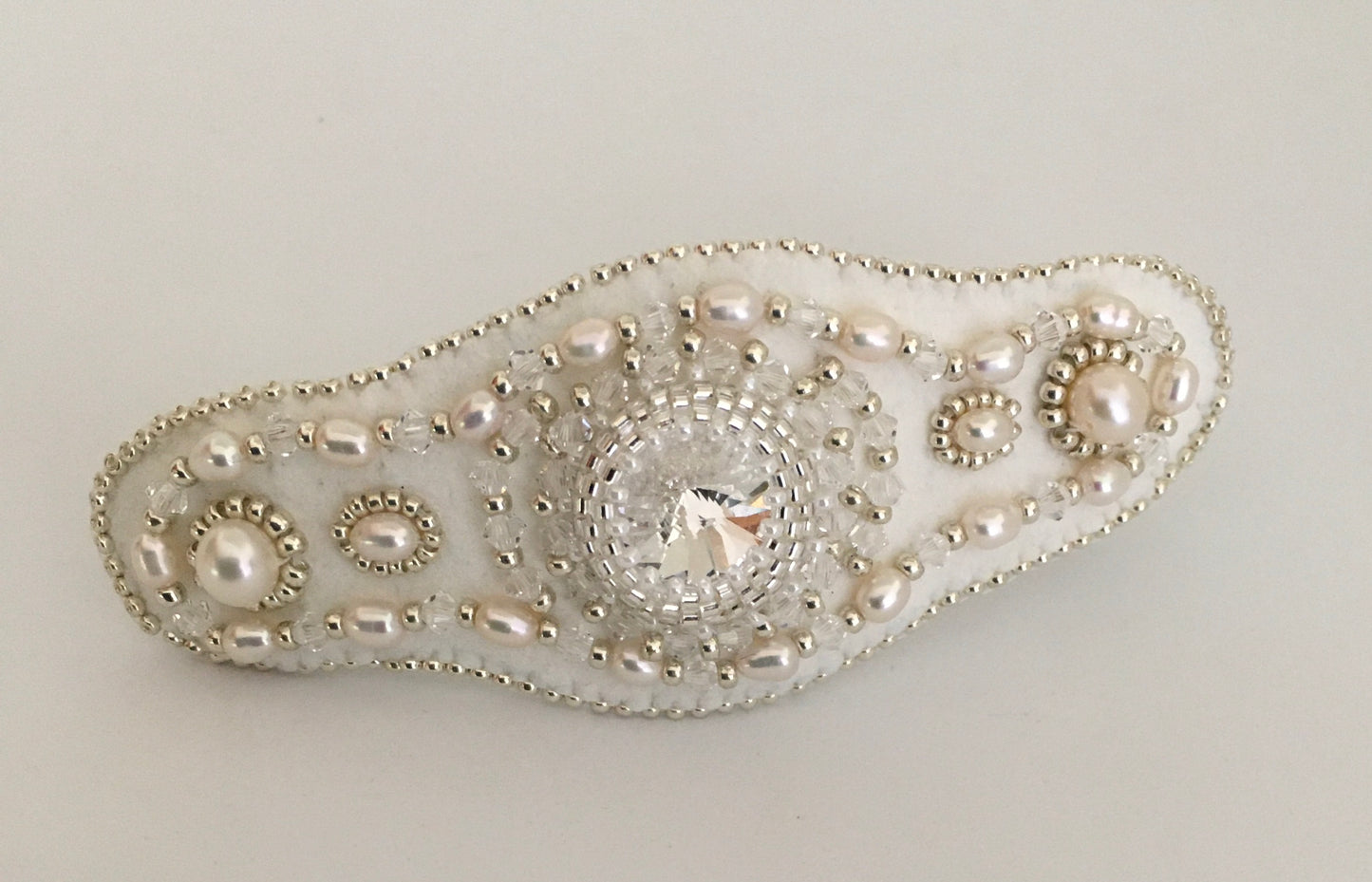 Pearl and Crystal Hair Clip