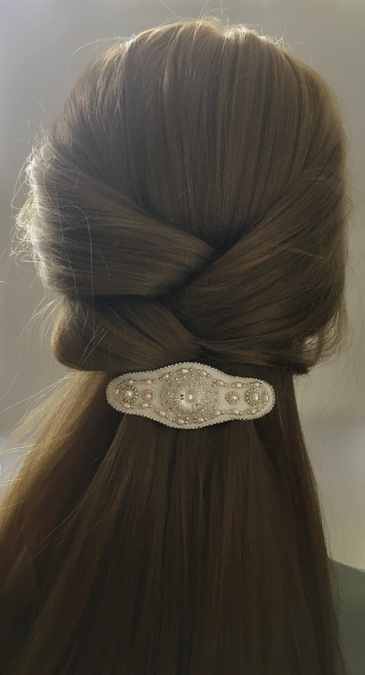 Pearl and Crystal Hair Clip