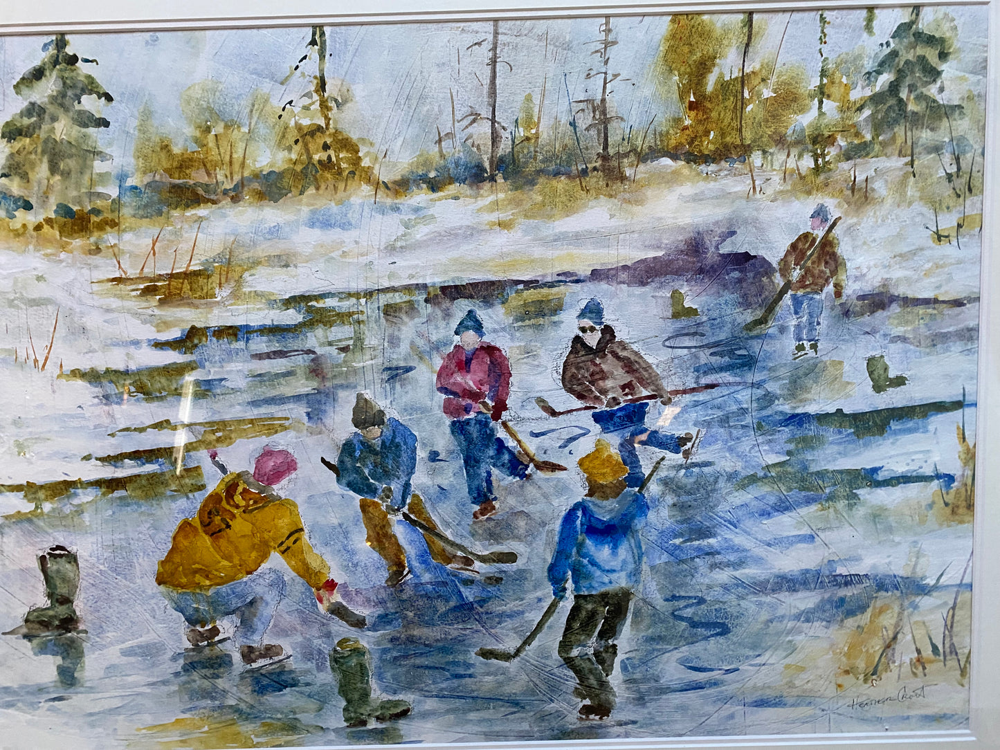 POND HOCKEY (22" x 30")