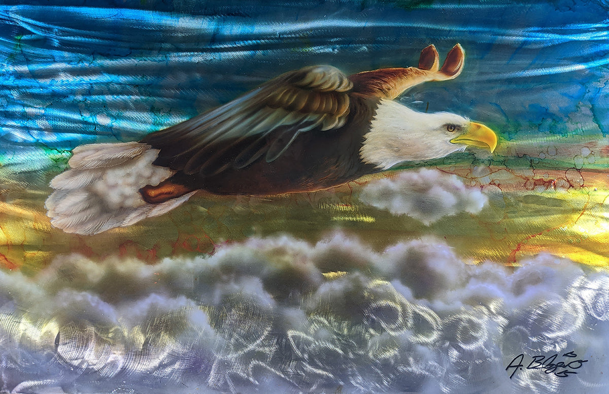 Soaring High Above The Clouds (36" x 24")