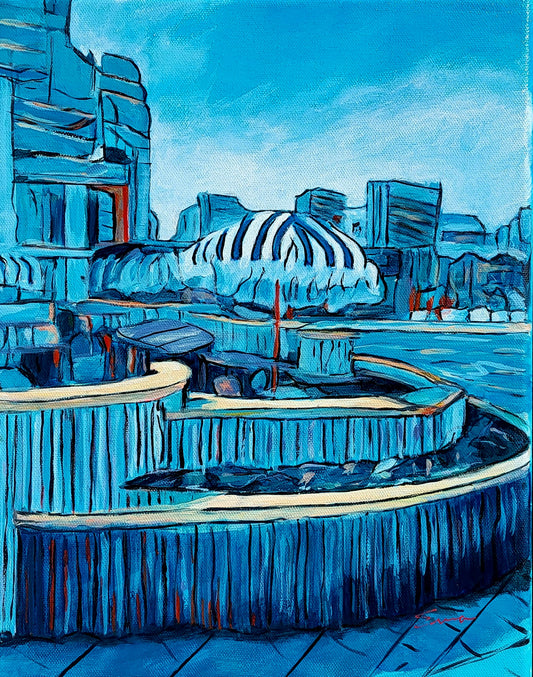 Under the Bleu Fringe: Water Polo (11" x 14")