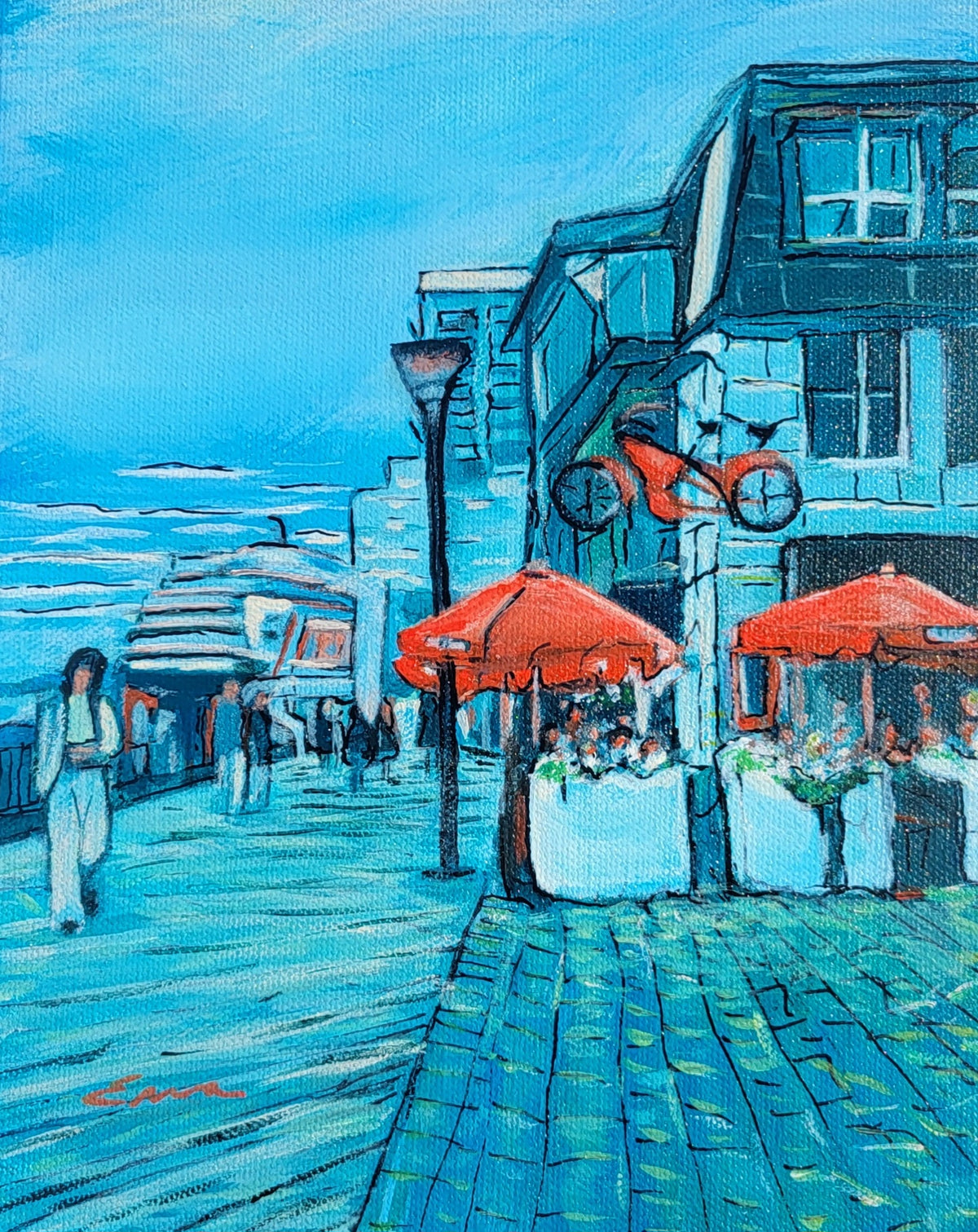 Cruising to the Thief - Acrylic on Canvas 8" x 10" by Erna Dean Westhaver
