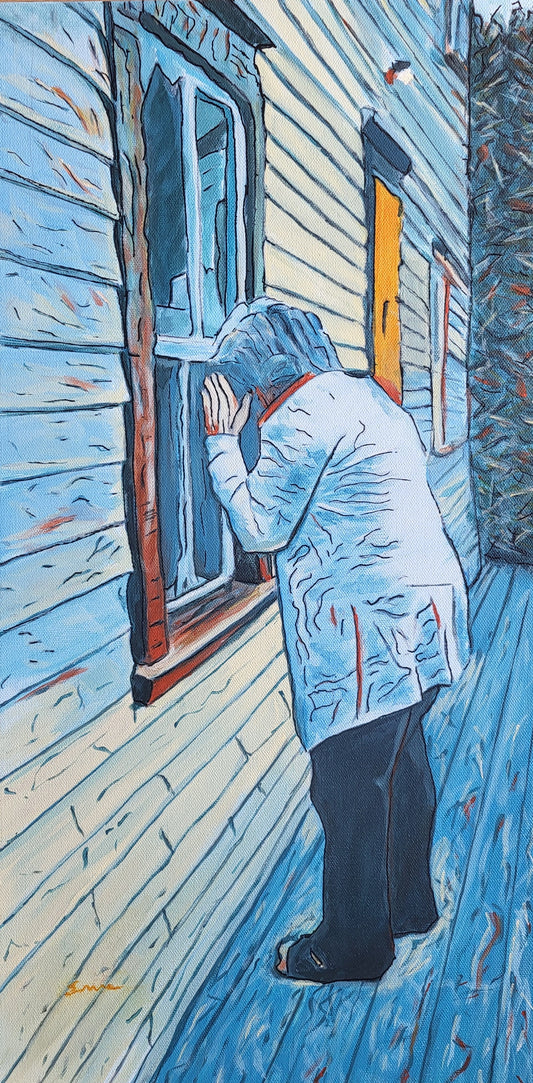 The Nosy Neighbour (12" x 24")