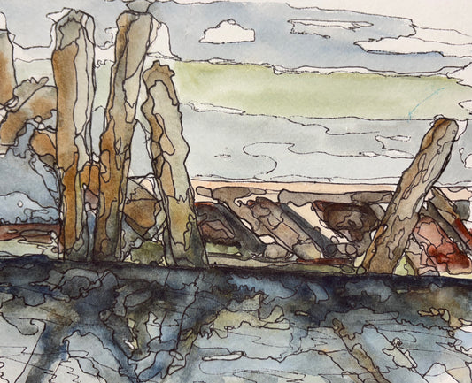 An old dock, Fisherman Cove, Cow Bay, NS (8”x10")