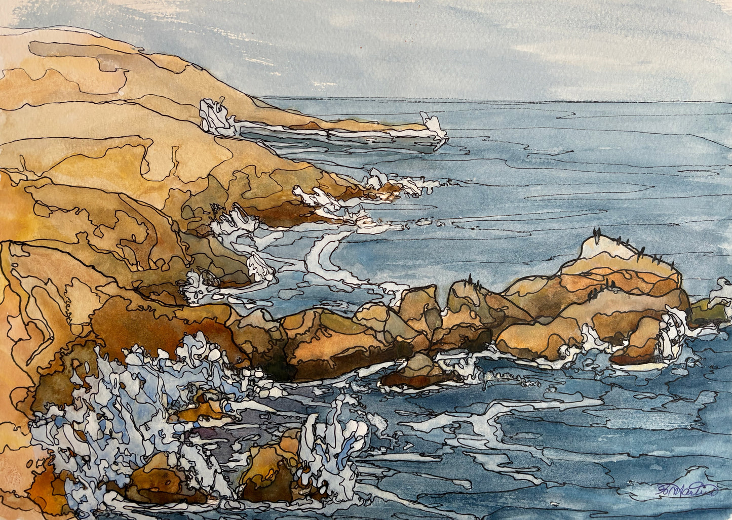 Herring Cove I, South shore, NS (10"x14")