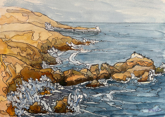 Herring Cove I, South shore, NS (10"x14")