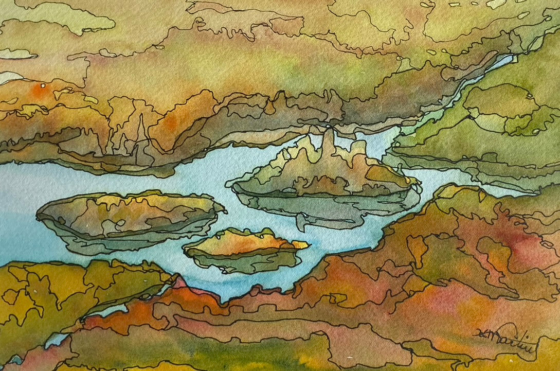 Salt Marsh in October, NS by Hélène Martin