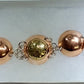 Domed Copper and Brass Bracelet
