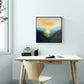 Embrace of Ochre by Gillian Lazanik - shown in home office setting