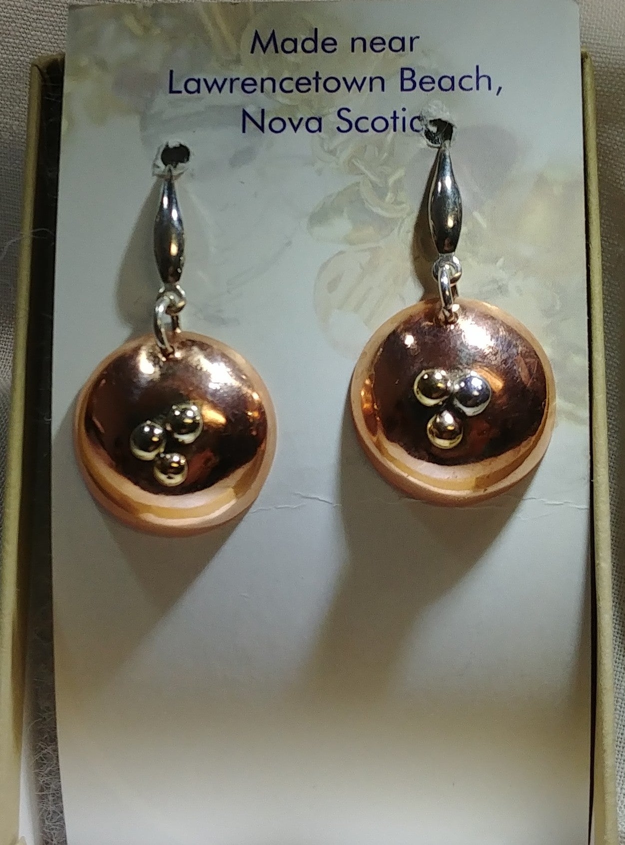 Domed Copper Earrings