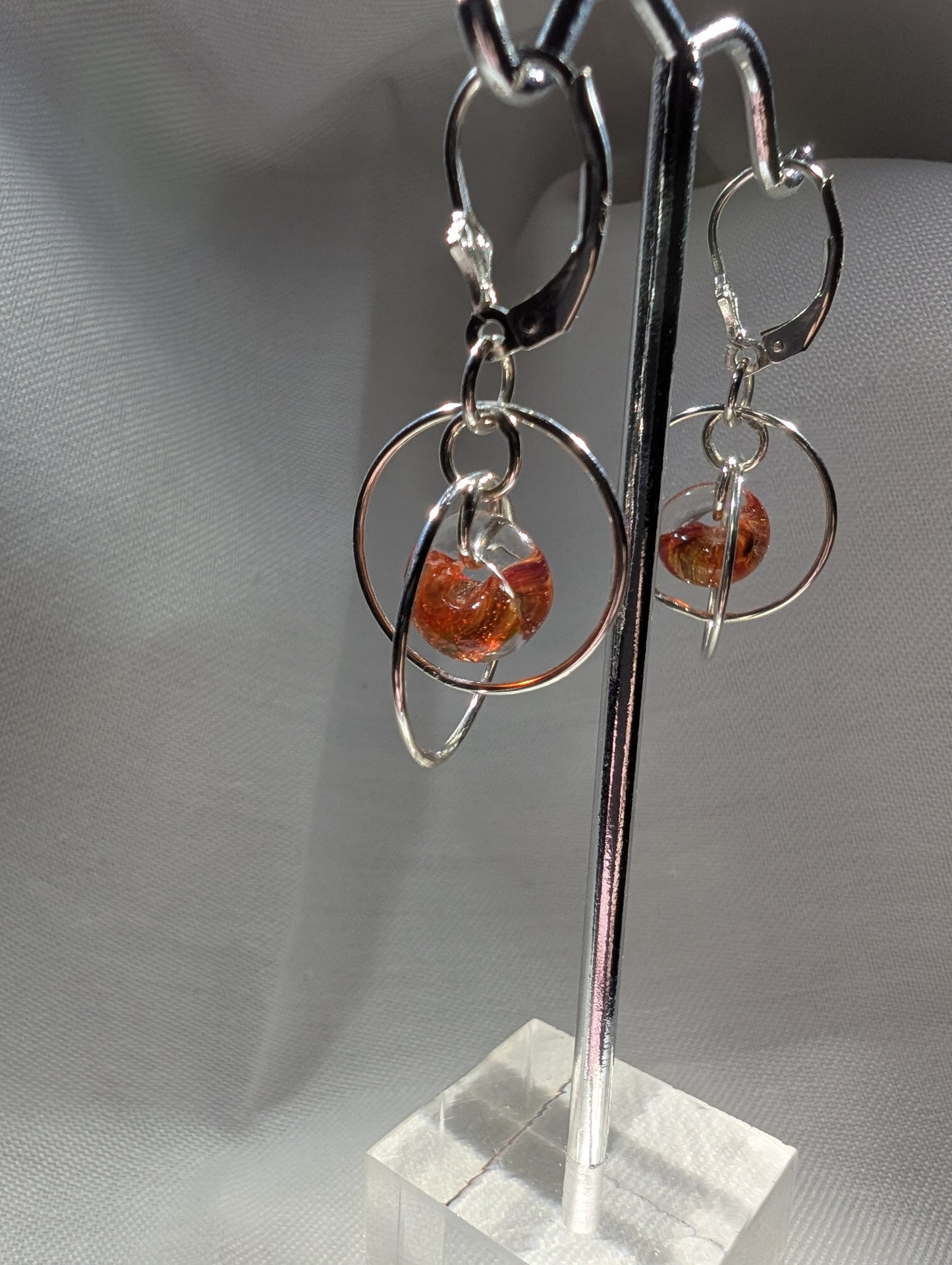 Teardrop Borosilicate Glass Drops-orange