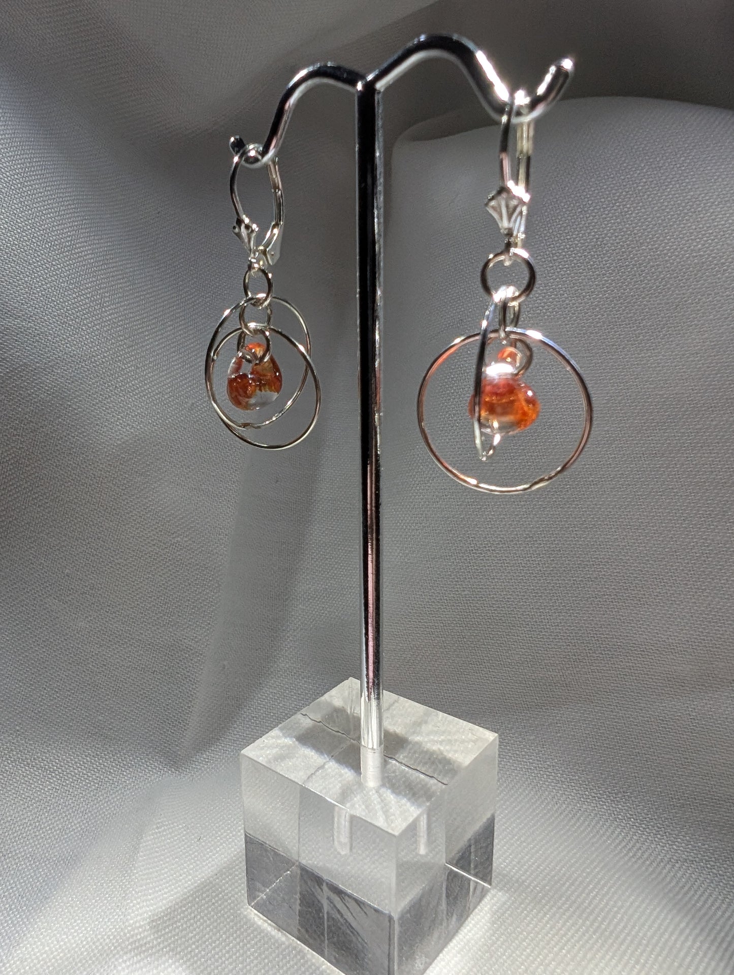Teardrop Borosilicate Glass Drops-orange