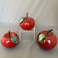 Raku Apple Sculptures JR545a, b, c – group shot