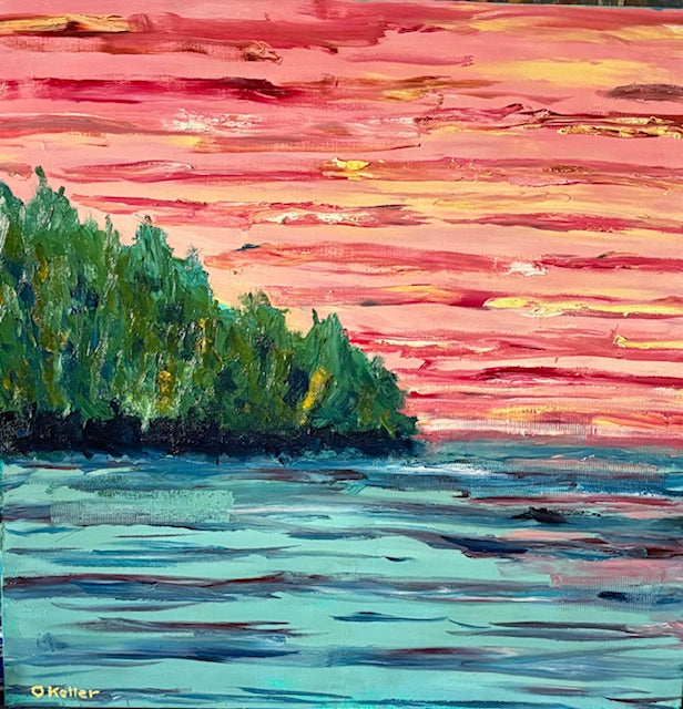 Where the Sky Meets the Sea (36 X 36)