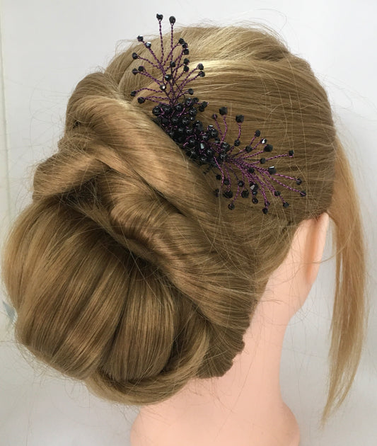 Nocturne Beaded Hair comb