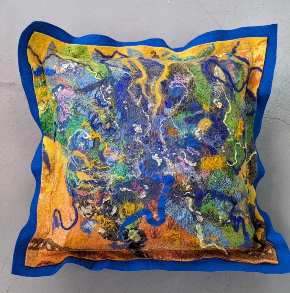 Irises Vintage Pillow