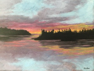 MacDonald Beach – acrylic on gallery canvas by Nora Gross, 12" x 16"