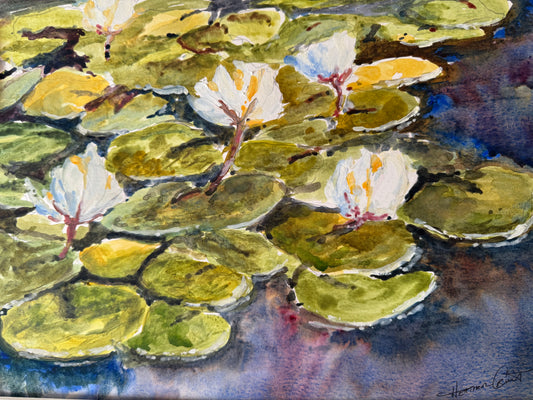 Lily Pads on Pond by Heather Crout