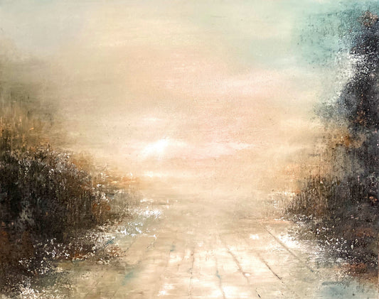 Good Intentions by Gillian Lazanik - original mixed media painting 20x16