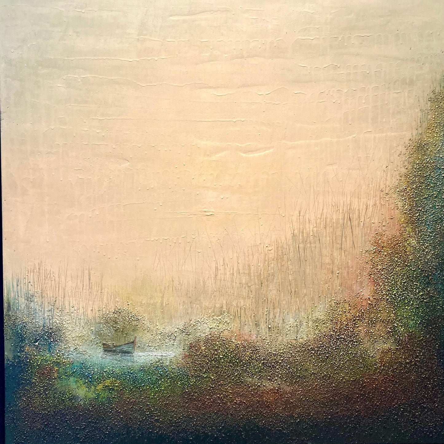 Hidden Cove by Gillian Lazanik - original mixed media painting 36x36