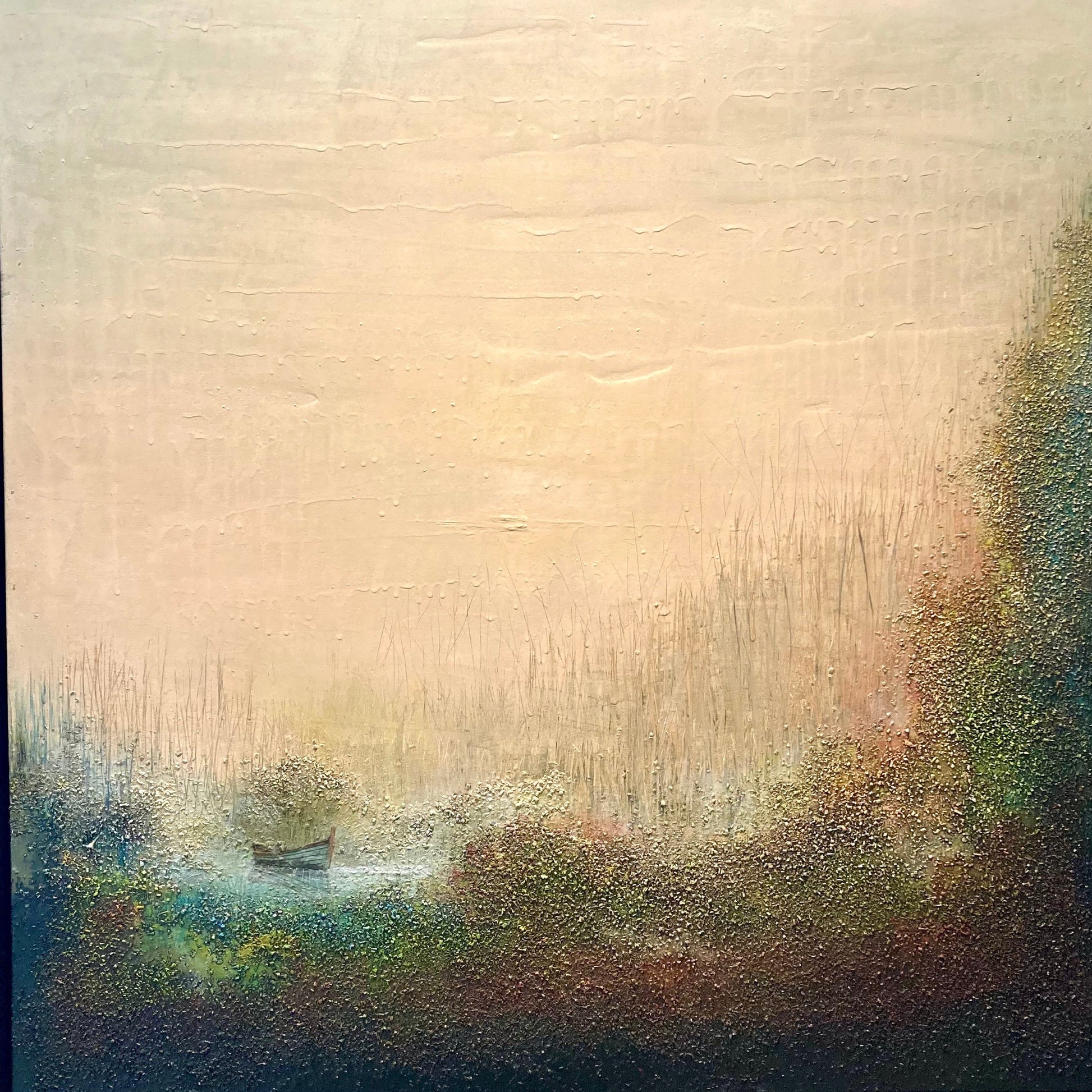 Hidden Cove by Gillian Lazanik - original mixed media painting 36x36
