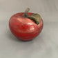 Raku Fired Red Apple