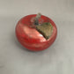 Raku Fired Red Apple